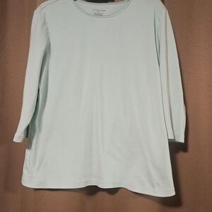 Christopher & Banks Light Blue Long Sleeve Tee